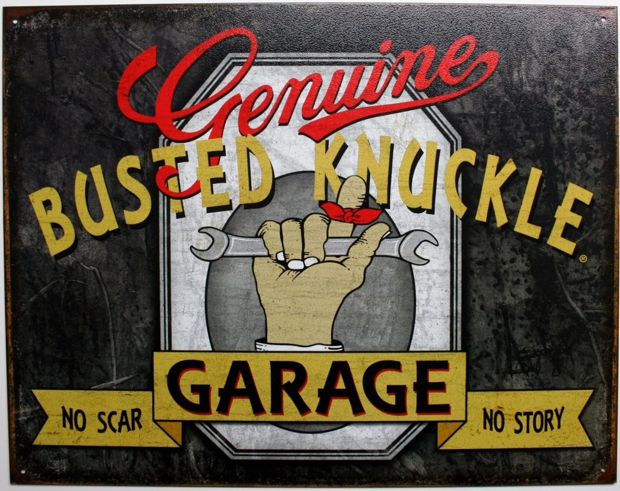 Busted Knuckle Garage Tin Sign for Hot Rod Truck (2070)