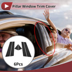 Set of 6 Door Pillar Window Trim for Volkswagen Passat  Black