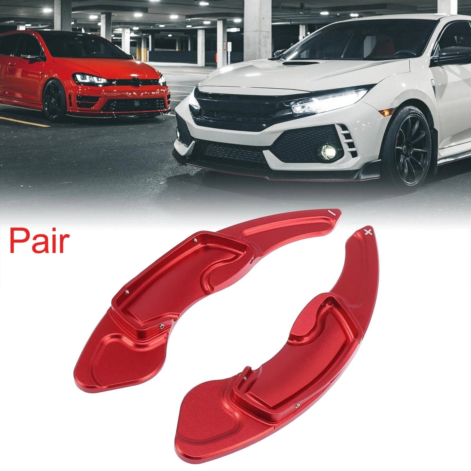 Pair Red Shift Paddle Shifters for Subaru Outback Forester (2015–2023)