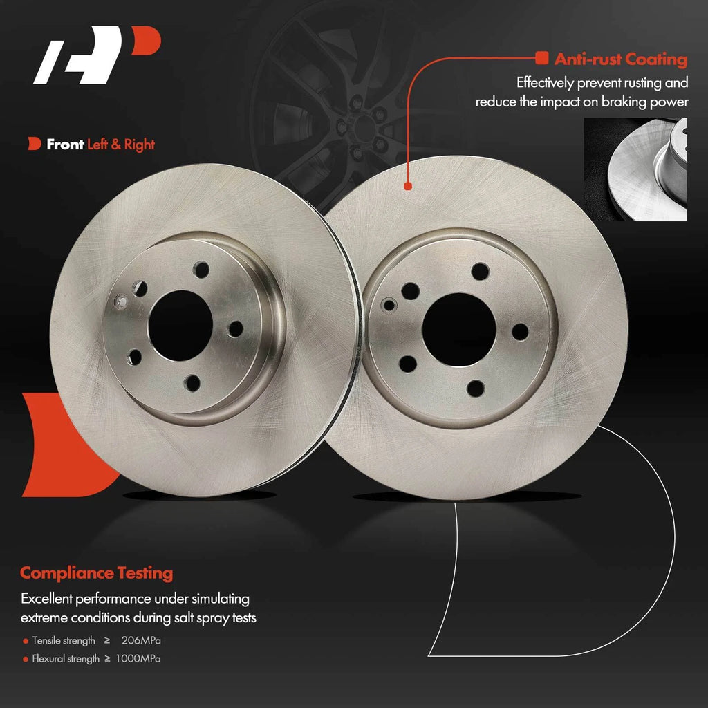 Front Side Disc Brake Rotors for Mercedes-Benz C350 (2008–2015) 332mm