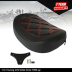 Passenger Backrest Pad with Red Stitching for Touring CVO Glide (1996-Present)