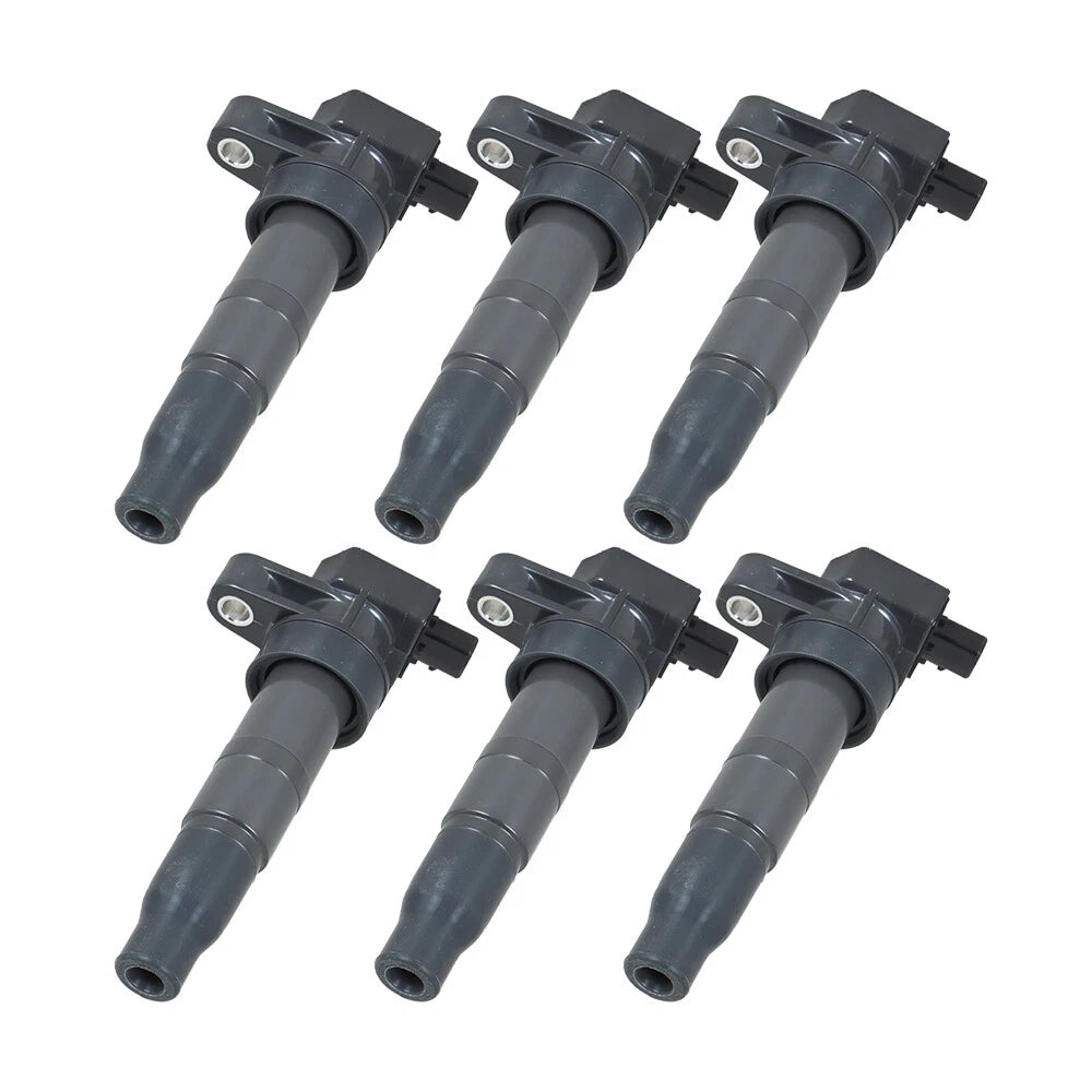 Set of 6 Ignition Coils for Hyundai Sonata (2006–2010) & Santa Fe (2007–2014) & Kia Sedona (2007–2014)