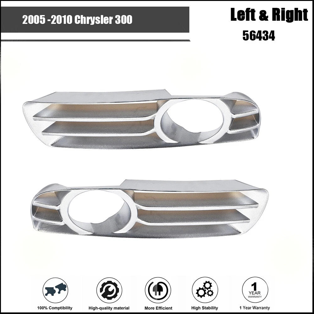 Chrome Front Bumper Fog Light Trim Cover for Chrysler 300 (2005–2010)