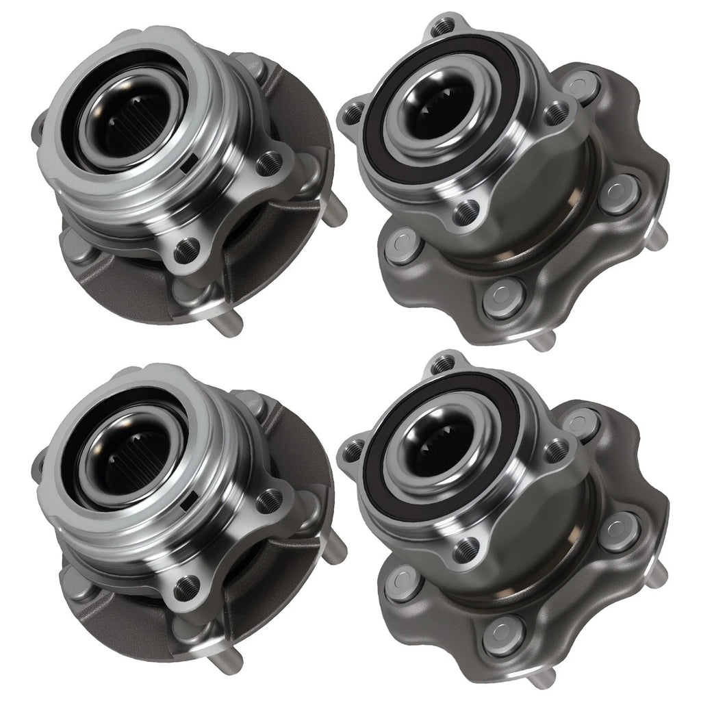 Set of 4 Front Rear Wheel Bearing Hubs for Nissan Pathfinder (2013–2020) Infiniti QX60