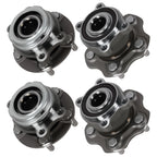 Set of 4 Front Rear Wheel Bearing Hubs for Nissan Pathfinder (2013–2020) Infiniti QX60