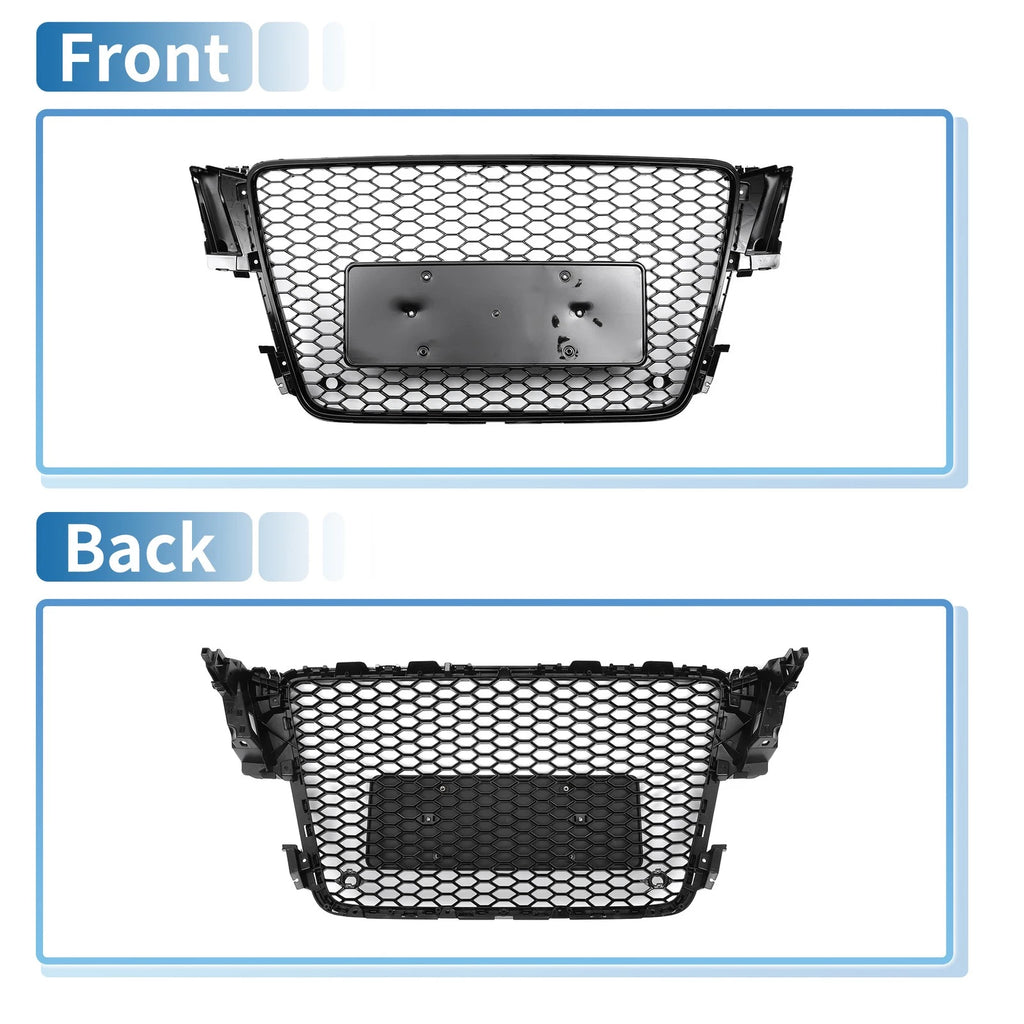 Front Hood Bumper Grille for Audi A5 (2009–2012) RS Style Black