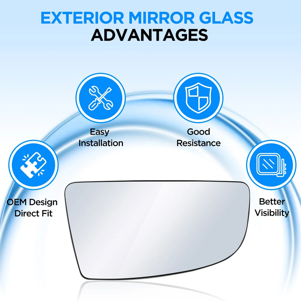 Right Side Lower Mirror Glass for Ford Transit 2015-2022