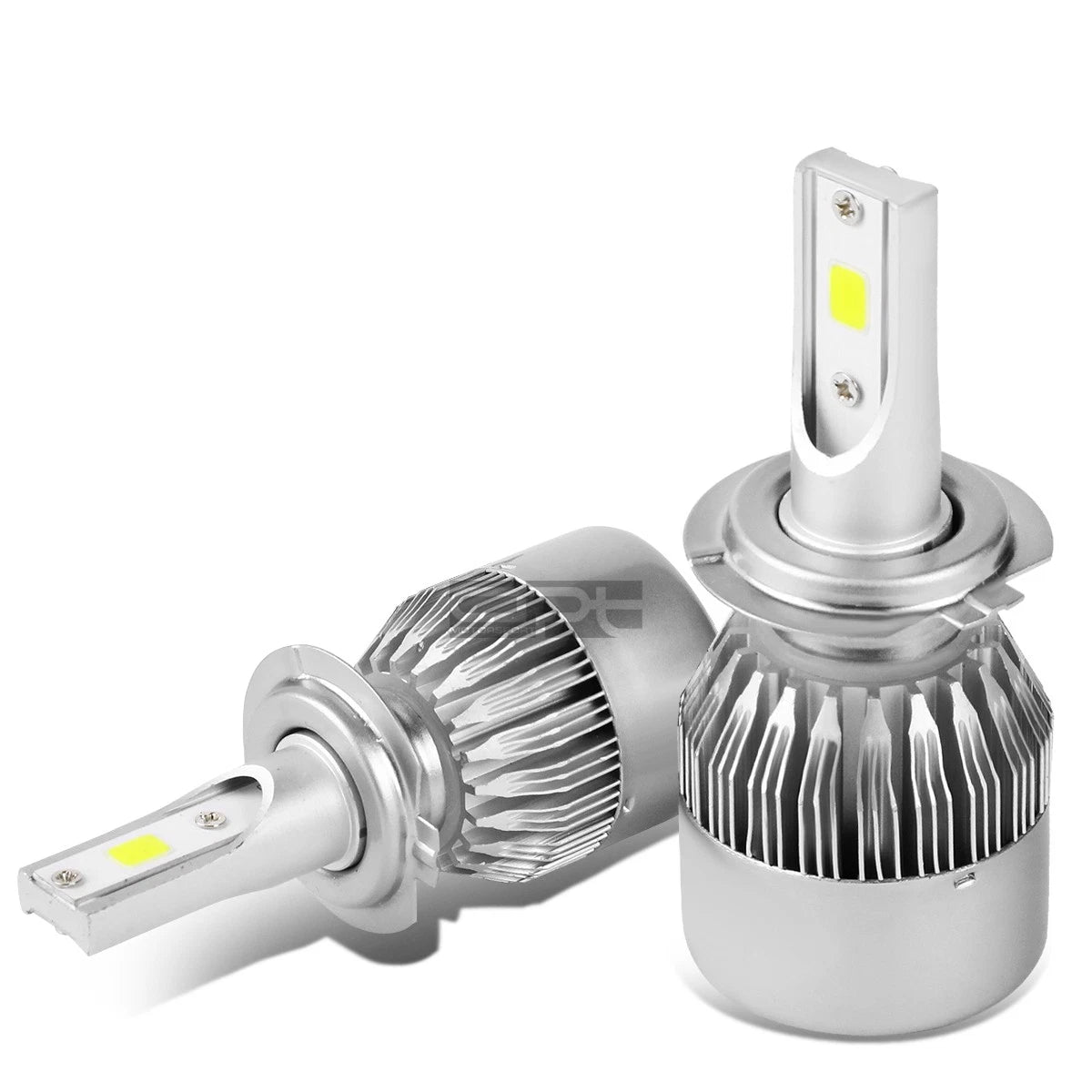 H7 LED Headlight Bulbs Set 6000K with Cooling Fan for