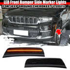 Amber LED Smoke Lens Front Side Marker Light for Jeep Grand Cherokee (2021–2025)
