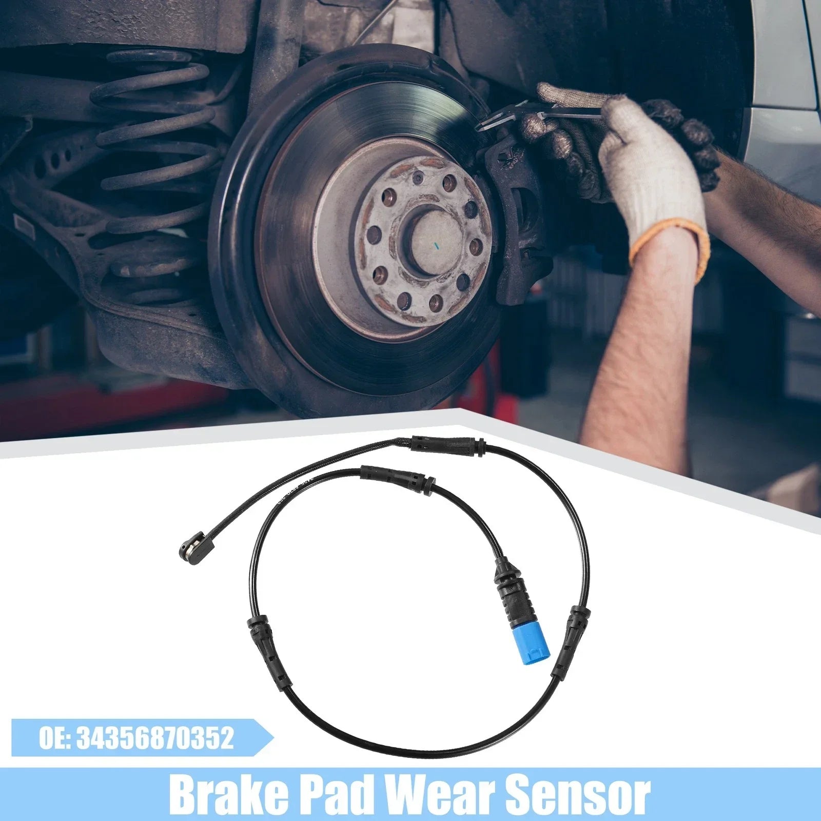 Rear Brake Pad Sensor Replacement Plastic Rubber Black Blue 1 Pcs for BMW X5
