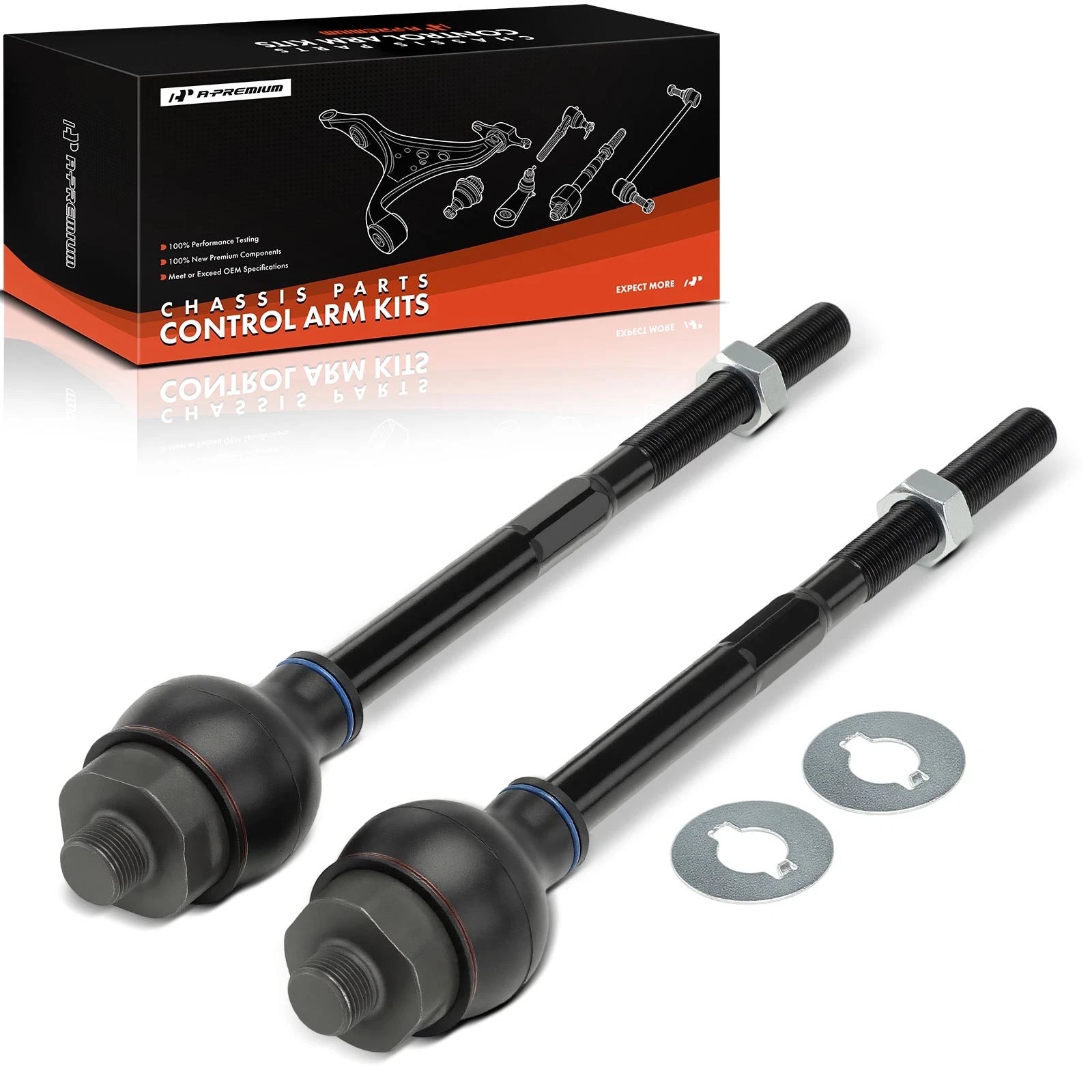 2X Front Inner Tie Rod End for Chevy Silverado GMC Sierra 2500HD (2011–2025)
