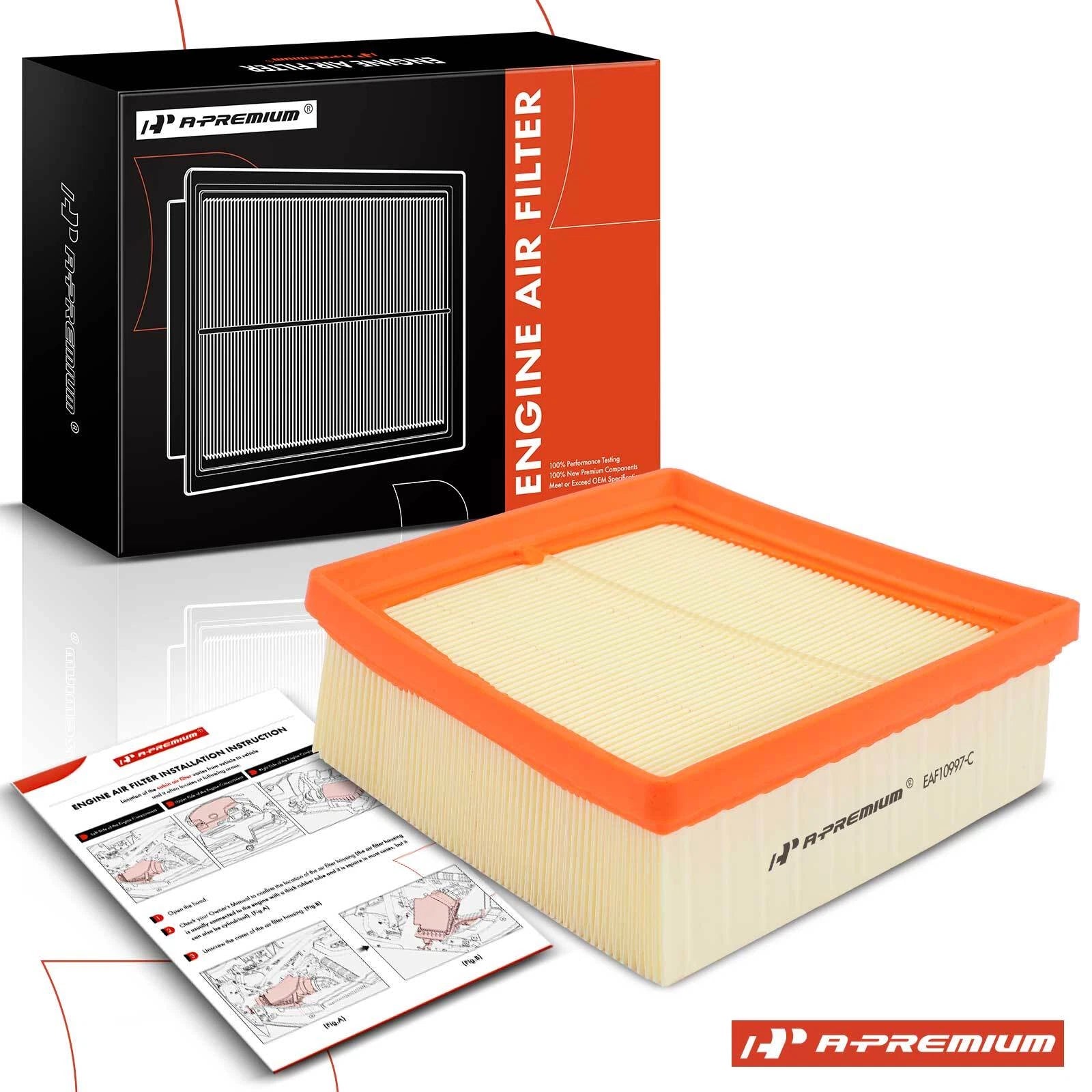 Engine Air Filter for Ford Fiesta (2011–2019) 1.0L 1.6L Flexible Panel