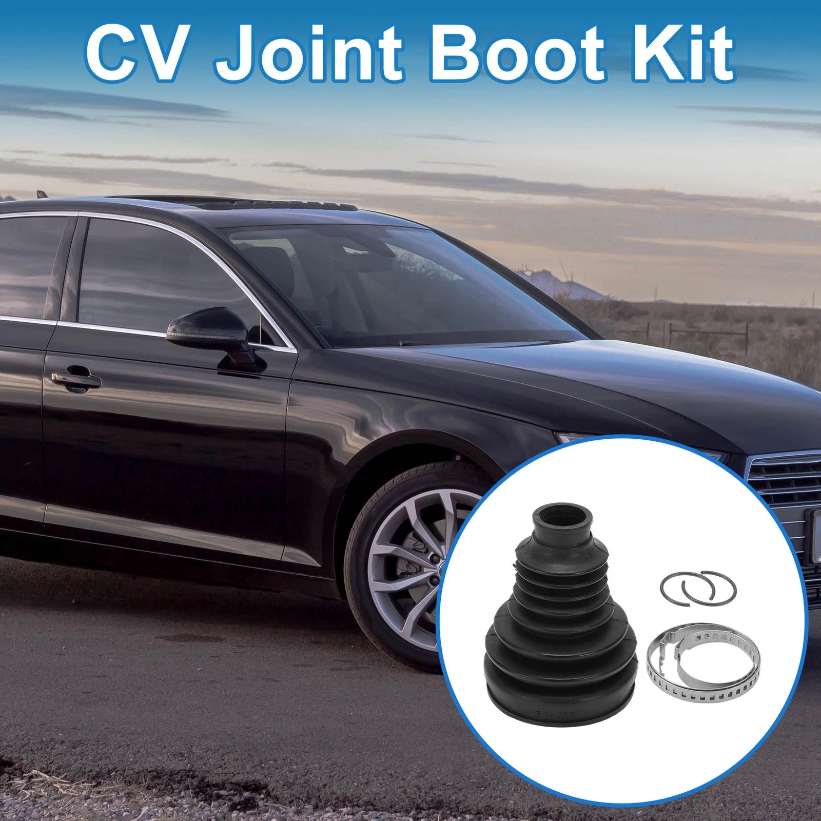 Inner CV Joint Boot Kit w/ Clamps for Audi A4 A5 (2009–2016) 8K0498201B