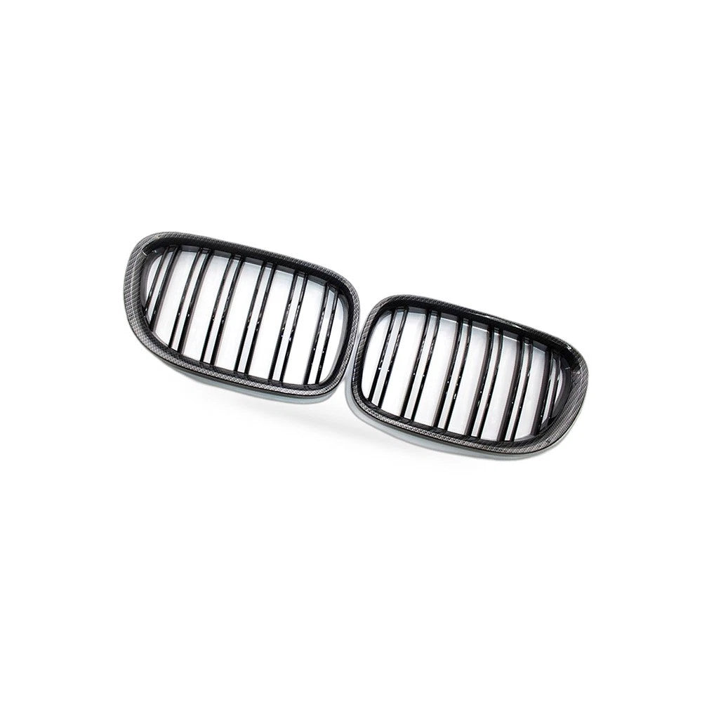 Glossy Black Double Line Front Grille for BMW 7 Series