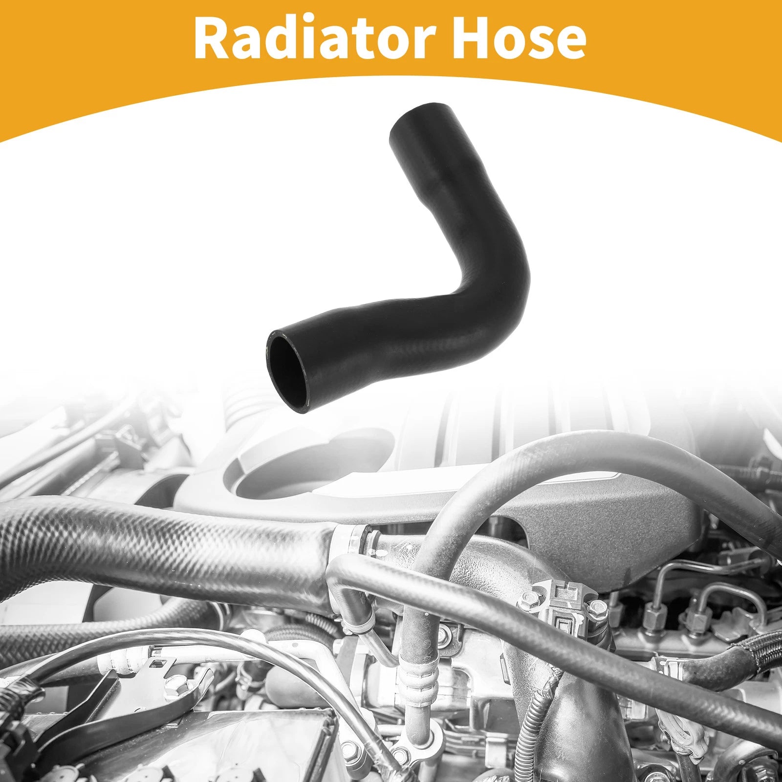 Radiator Hose for BMW 5er E39 523i 528i (1995–2000) No. 11531740474 Rubber Black