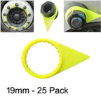 25 x 19mm Yellow Wheel Nut Indicators for Truck Safety
