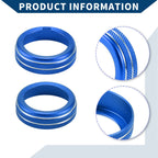 2X AC Climate Switch Knob Cover Ring for Ford Mustang (2015–2021) Blue