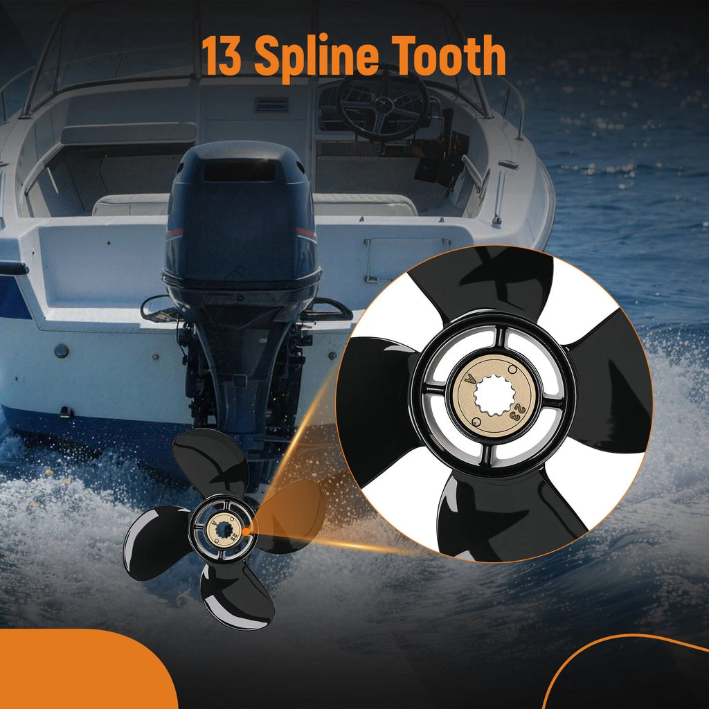 10.1x14 Aluminum Outboard Propeller for Mercury 25-70HP (4 Blade)