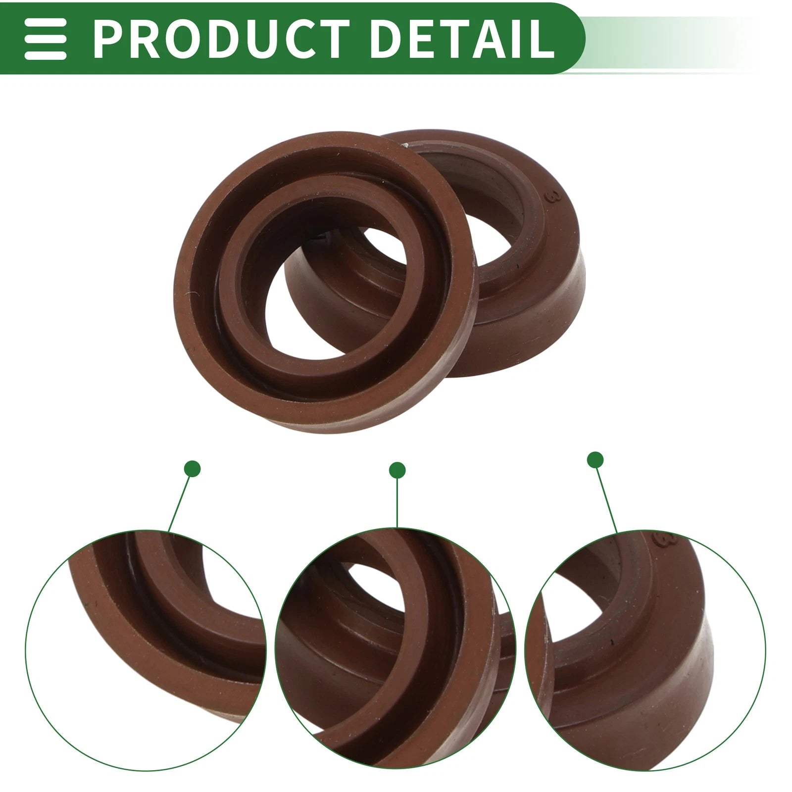 Set of 5 Oil Seal Rotary Shaft Seal FKM Rubber 12.5x20.5x4.5mm