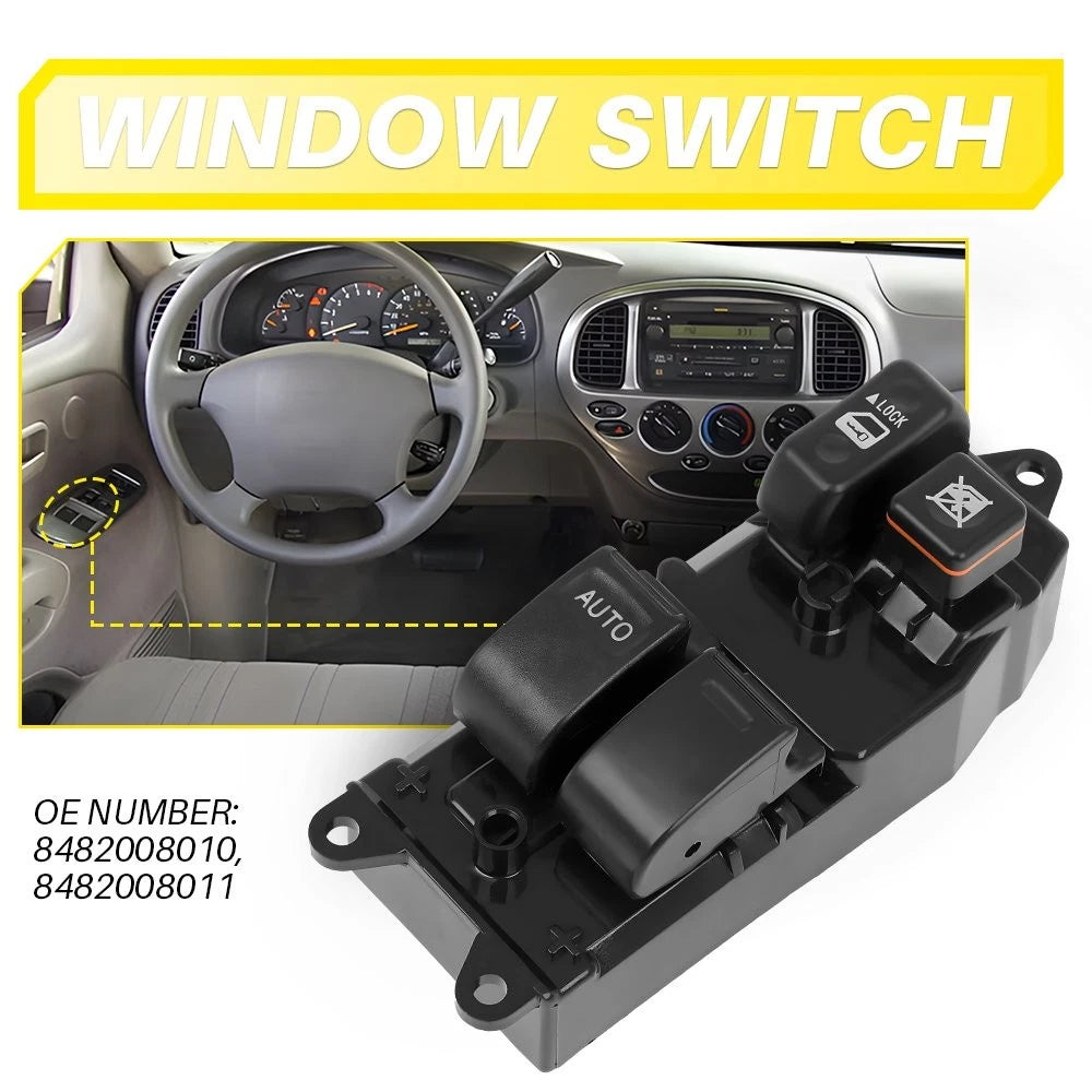 Master Power Window Switch for Toyota Sienna Solara Tundra (1998–2006) Front Left