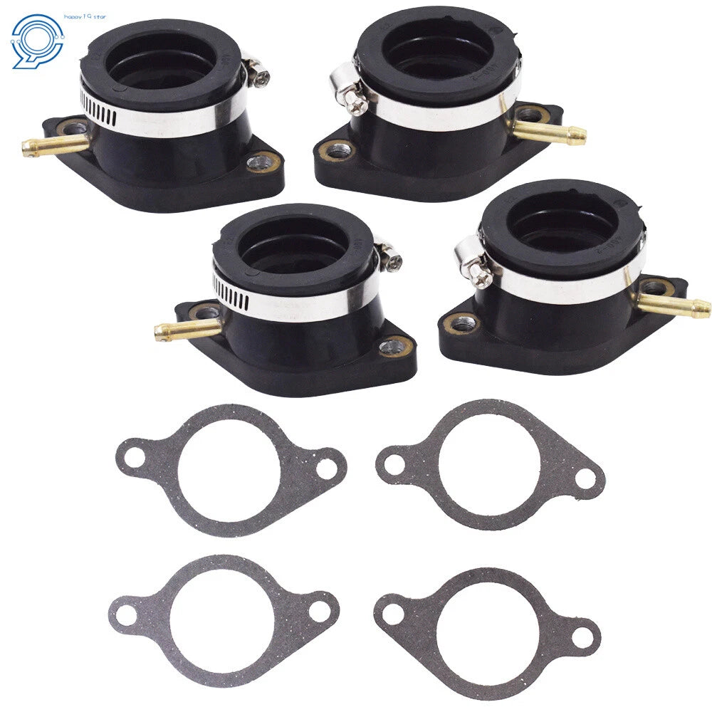 Set of 2 Carburetor Intake Manifold Boots for Yamaha Maxim XJ550 (1981–1983)