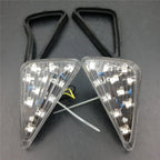 LED Flush Mount Turn Signal for Honda Suzuki Kawasaki Yamaha Motorcycle (Clear)
