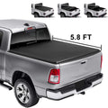 5.8FT Soft Tri-Fold Tonneau Cover for Chevy Silverado/GMC Sierra 1500 (2019–2024)