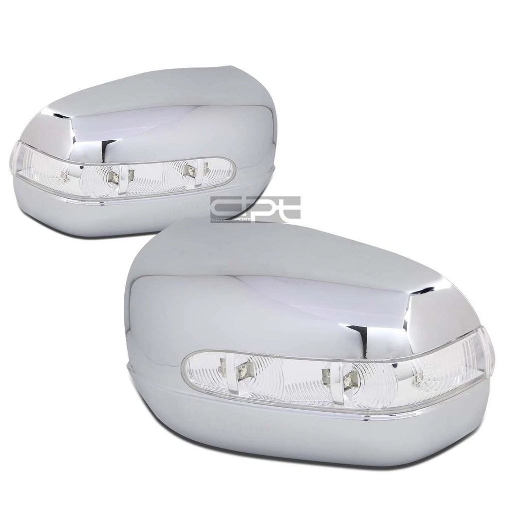 Chrome Side Mirror Cover with LED Turn Signal for Mercedes W210 E-Class (2000–2002)