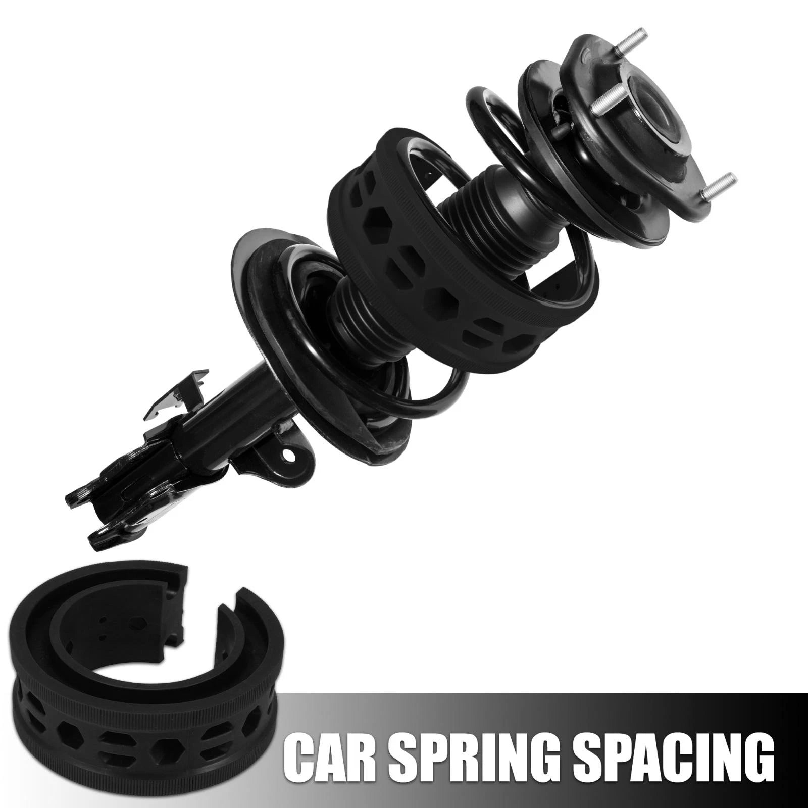 2X Black Coil Spring Rubber Buffer for Ford, Chevy (Universal D Type)