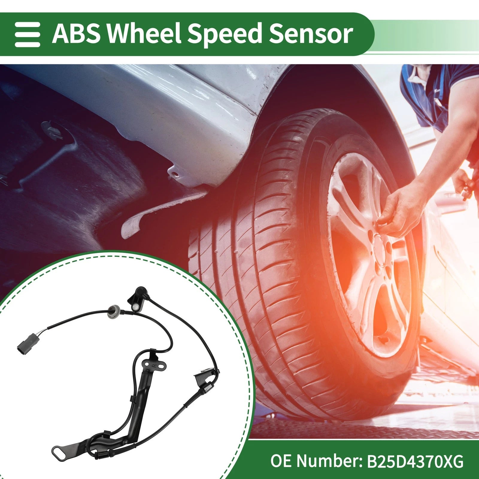 ABS Wheel Speed Sensor for Mazda 323 S (1998–2004) No.B25D4370XG