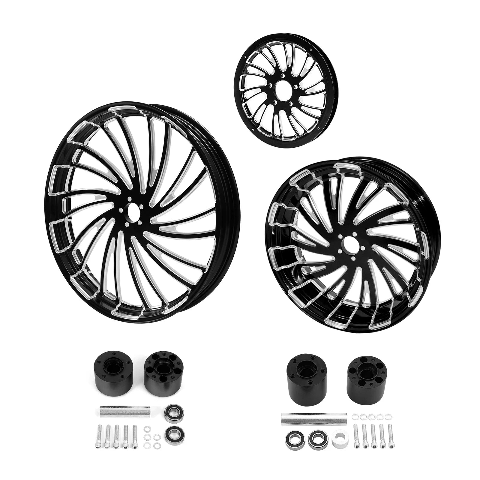 Set of 2 Wheels Rims for Harley Touring (2009–2023) 26" Front 18" Rear