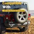 Rear Bumper w/ Tire Carrier & LED Lights for Jeep Wrangler JK Unlimited (2007–2018)