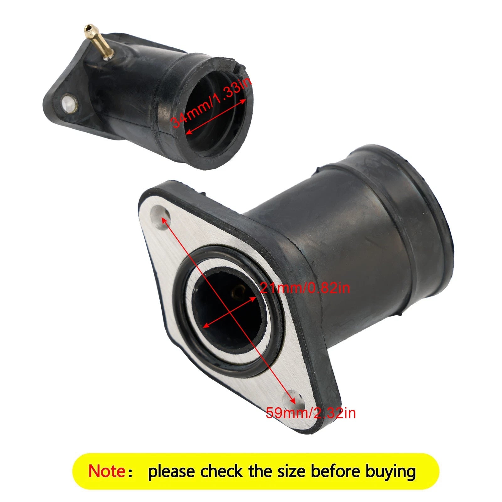 Carburetor Intake Manifold for Yamaha TTR125 TTR125E TTR125L TTR125LE (2000–2024)