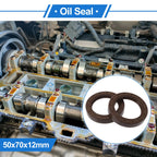 2X Oil Seal Rotary Shaft Seal FKM Rubber 50x70x12mm for Various Models