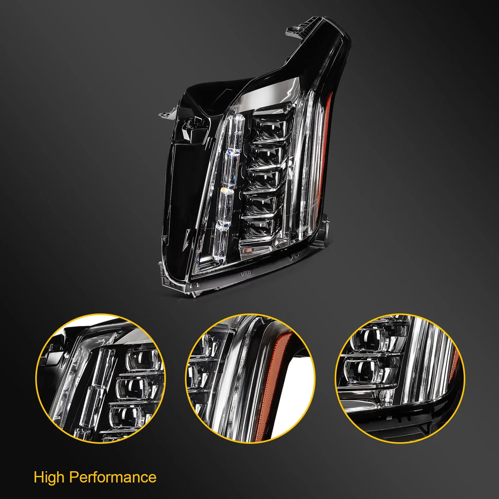 Left Side LED Headlight with Bulbs for Cadillac Escalade ESV (2015–2020)