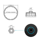 Oil Filter Wrench Cap Socket for Land Cruiser Tundra 5.7L 3.5L V8 V6