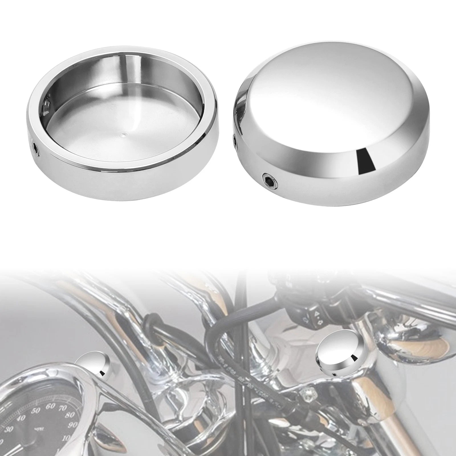 Front Fork Stem Upper Nut Covers for Harley Sportster XL883 XL1200 (2014–2022)
