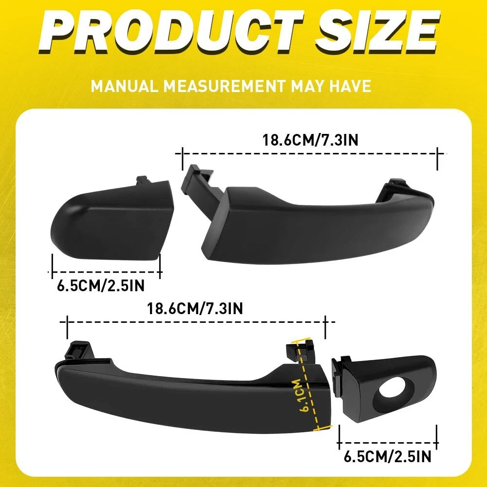 2X Exterior Door Handle Front & Rear RH LH for Chevy Equinox Malibu (2005–2012)