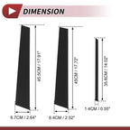 Set of 6 Door Pillar Window Trim for Nissan Altima (2002–2006) Black