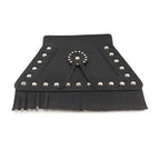 PU Leather Rear Fender Mud Flap Cover with Fringe for Harley