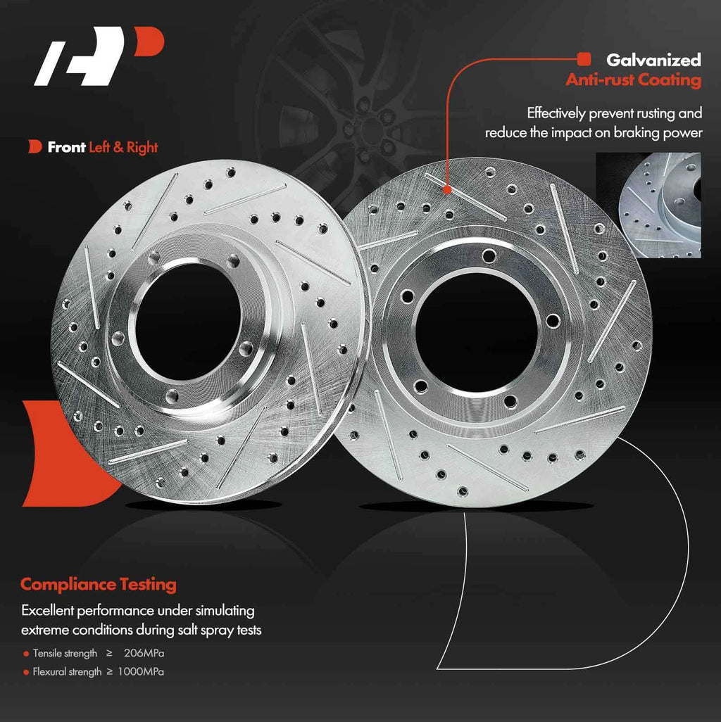 Front Side Drilled Brake Rotors for Toyota Tacoma (1995–2004)