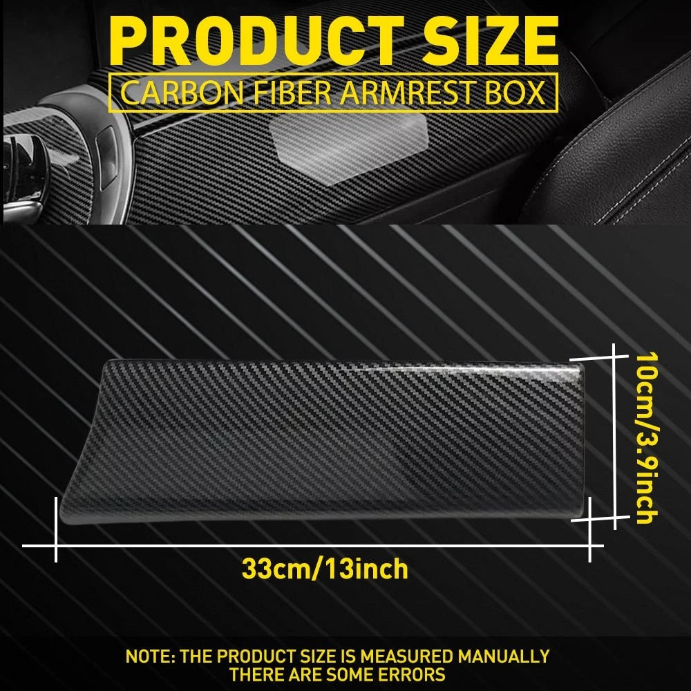 Carbon Fiber Center Console Armrest Cover for Mercedes C-Class W205 (2015–2021)
