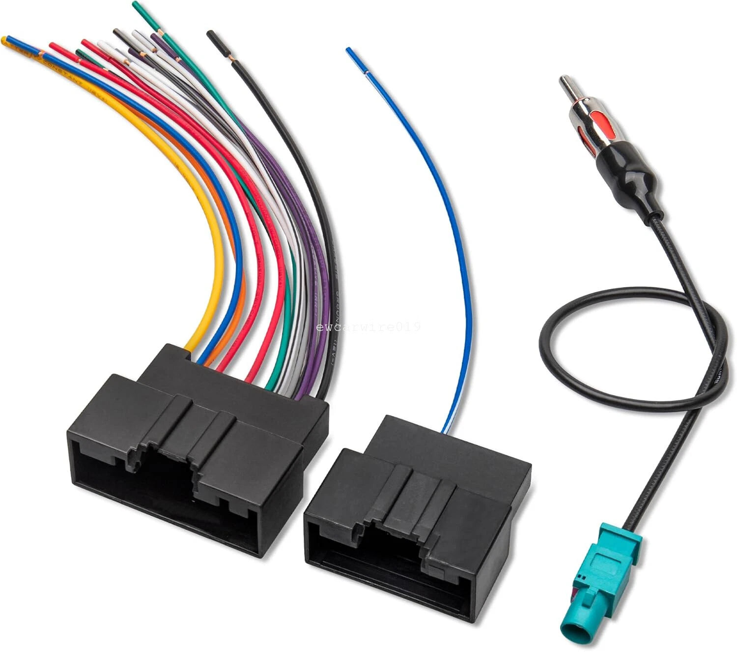 Radio Install Wiring Harness with Antenna Adapter for Ford Focus Fusion (2013–2017)