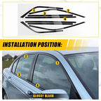 Wrap Black Exterior Pre-Cut Side Window Sticker for Chrysler 300 (2011–2023) 8Pcs