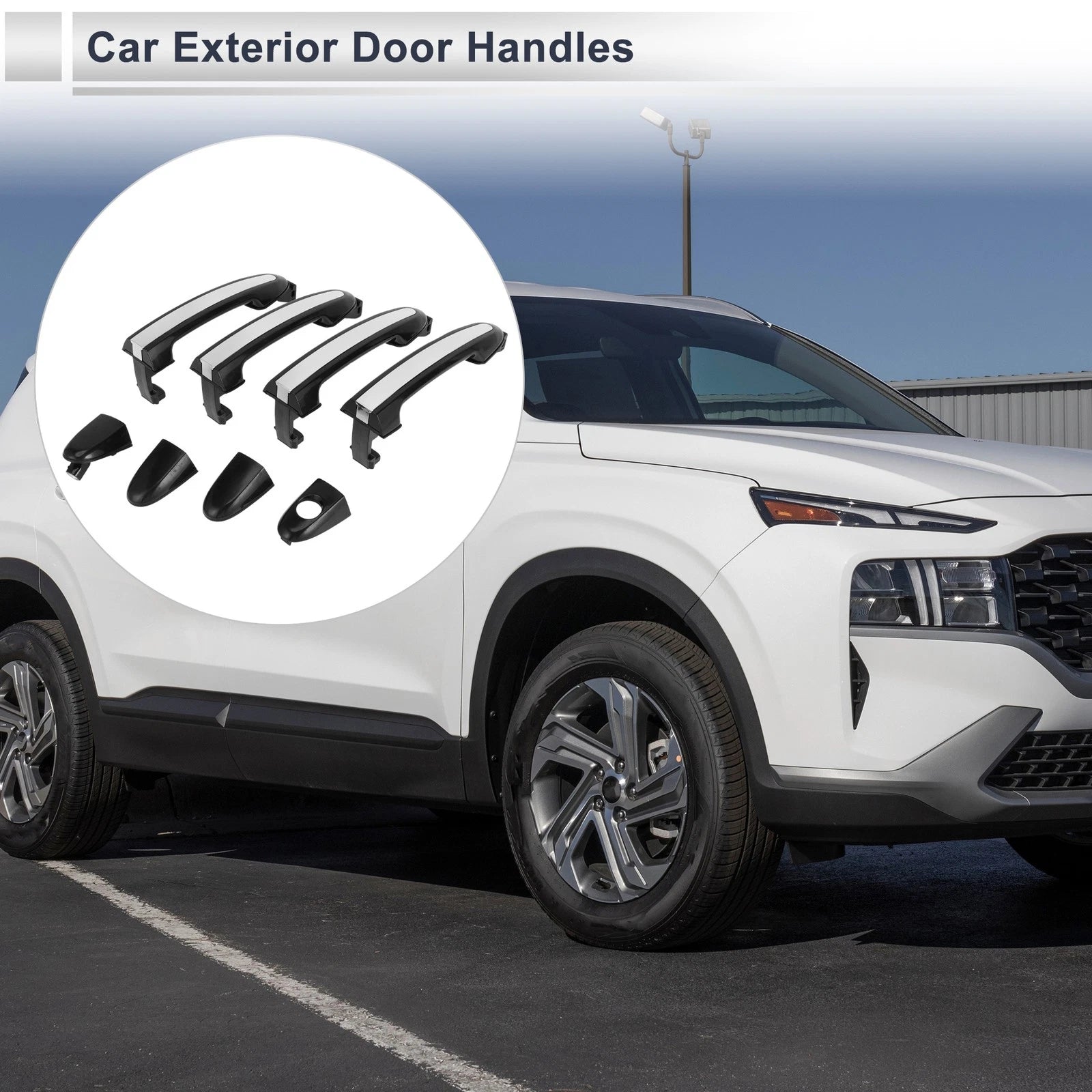 Front Left Right Door Handles for Hyundai Santa Fe (2007–2012)