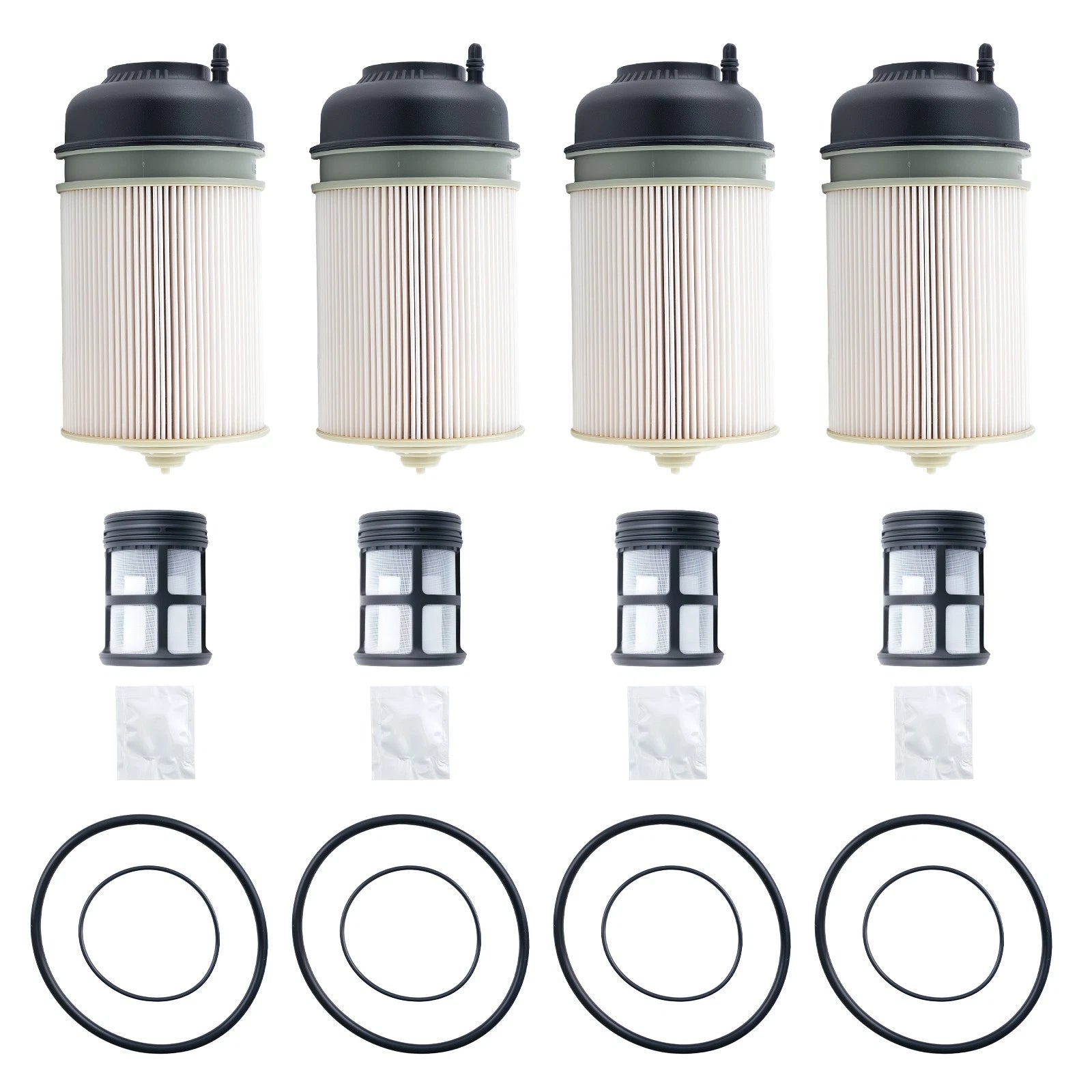 Set of 4 Fuel Filters for Detroit Diesel DD13 DD15 DD16 (2014–Present)