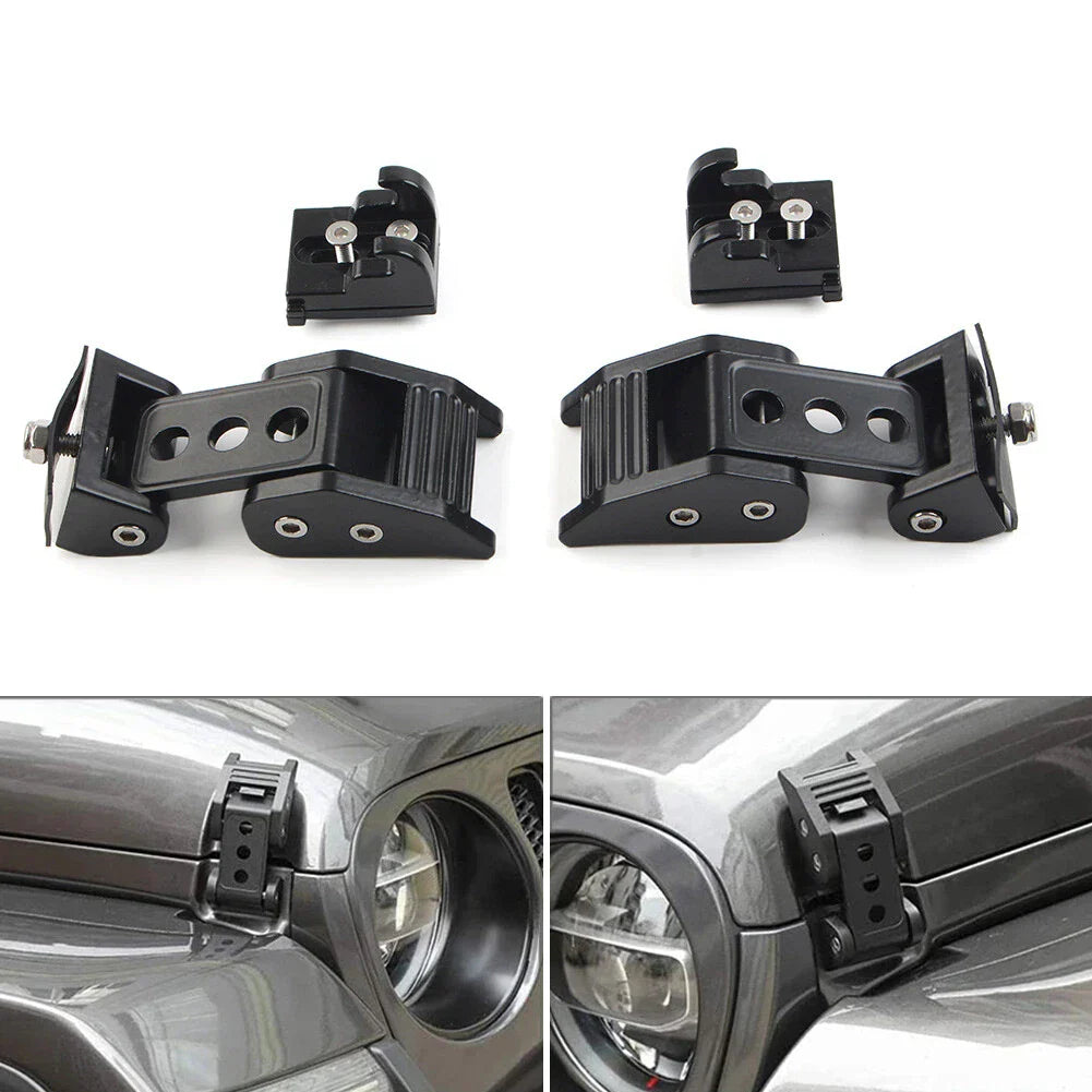 Black Engine Lock Hood Latches  For Jeep Wrangler JK (2007-2017)