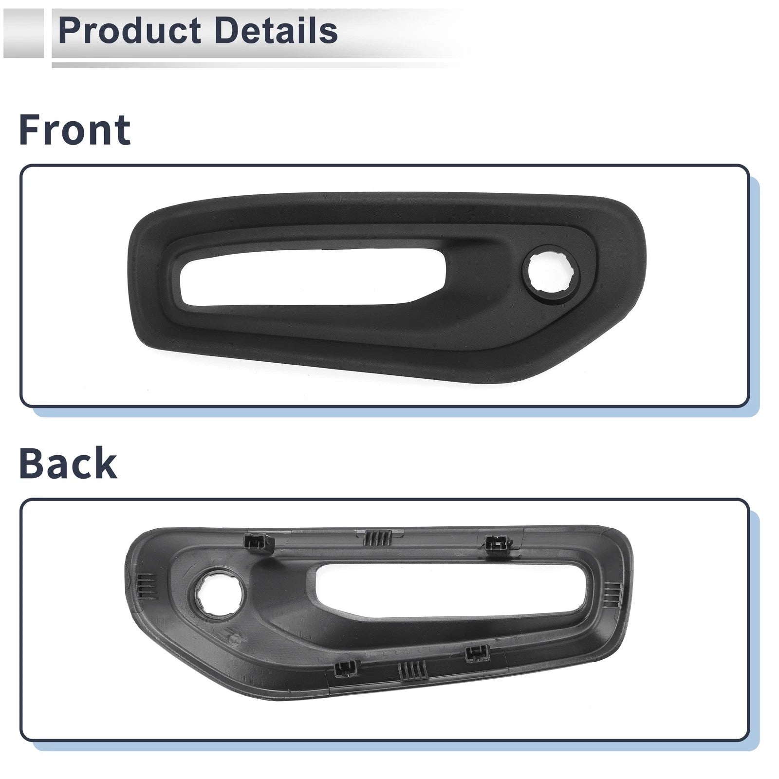 1 Pc Fog Light Grill for Dodge Ram 1500 (2019–2024)