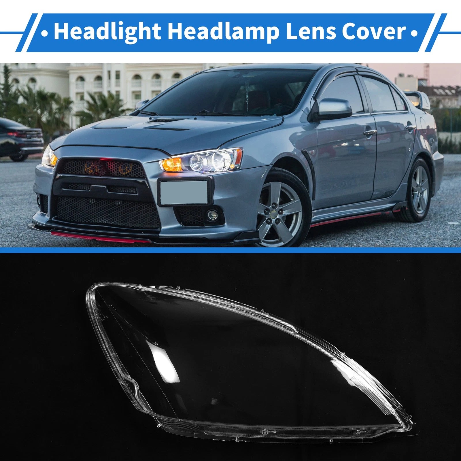 Headlight Lens Cover for Mitsubishi Lancer (2004–2007) - Clear