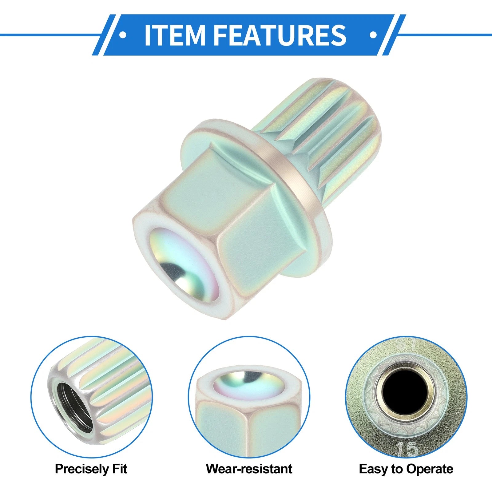 31/15PT Wheel Lock Lug Nut for BMW (Anti Theft Removal Key Socket Adapter)
